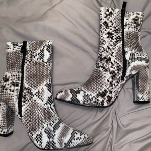 Snakeskin Booties
